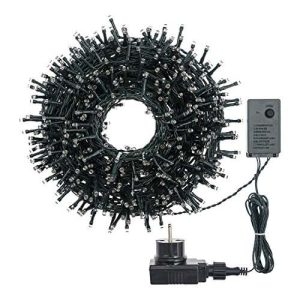 XMASKING Catena luci 48,5 m, 1200 LED Bianco Caldo, con Memory Controller, Cavo Verde, 24V