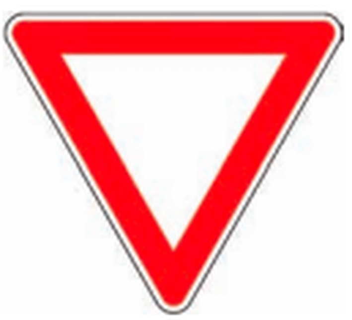 SEGNALETICA STRADALE DARE PRECEDENZA FIG 36 METALLO RINFRANGENTE