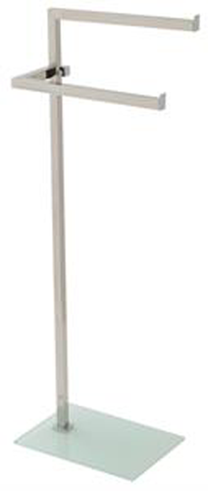 PIANTANA PORTA ASCIUGAMANI H86,5 CM ACCIAIO CROMATO CON BASE IN VETRO