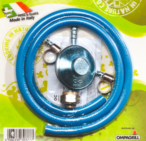 REGOLATORE GAS IN KIT CON TUBO TARATURA FISSA CAMPINGAZ