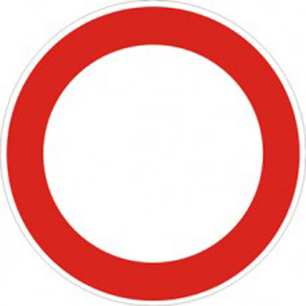 SEGNALE DIVIETO DI TRANSITO FIG 46 CERCHIO CM 60 IN METALLO RIFRANGENT