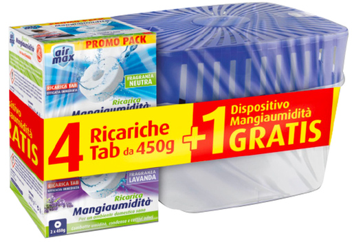 DEUMIDIFICATORE AIR MAX VASCHETTA  4 TAB 450GR