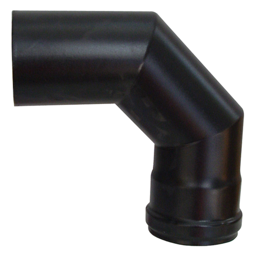 GOMITO 90 D.8CM TUBO STUFA PELLET NERO CON GUARNIZIONE SP.1