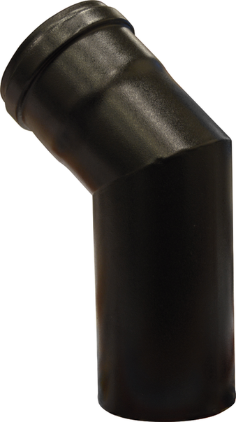 GOMITO 45 D. 8CM TUBO STUFA PELLET NERO CON GUARNIZIONE SP.1