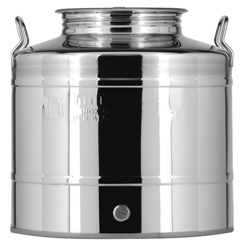 FUSTINO X OLIO GRAFFATO 15LT ACCIAIOINOX18/10 PREDISPOSIZIONE RUBINETT