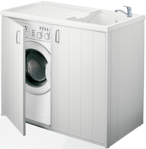 MOBILE COPRILAVATRICE LAVATOIO IN RESINA PVC 109X60X89HCM SMONTATO