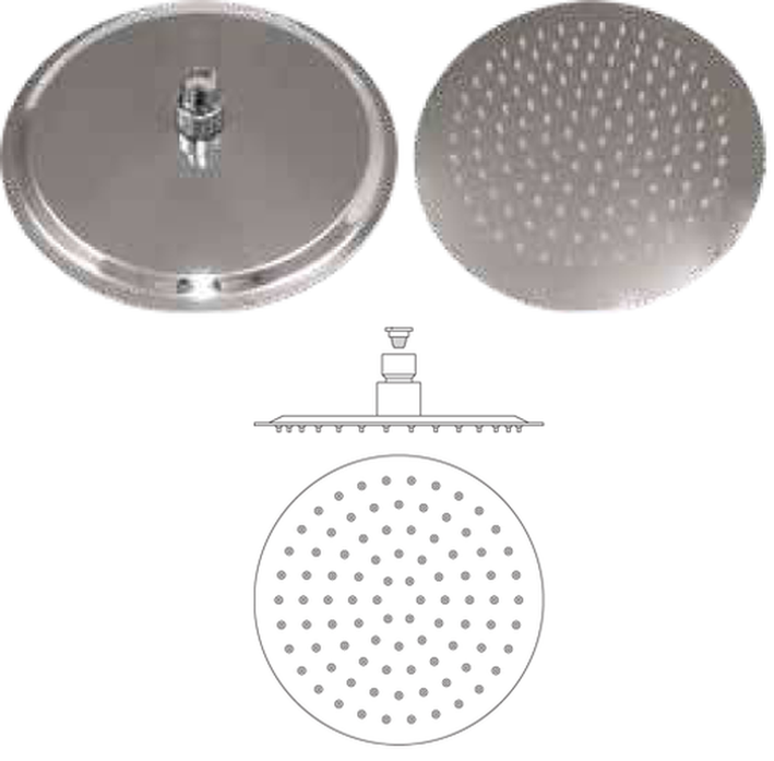 DOCCETTA GIUNTO ORIENTABILE TONDA �200MM ACCIAIO INOX