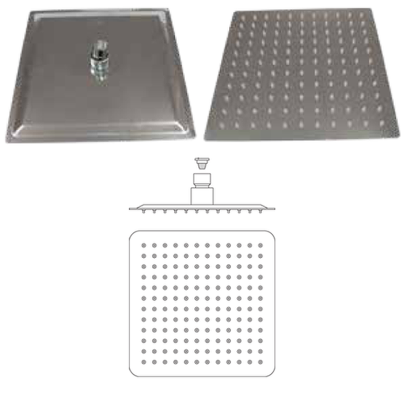 DOCCETTA GIUNTO ORIENTABILE QUADRA 200MM ACCIAIO INOX