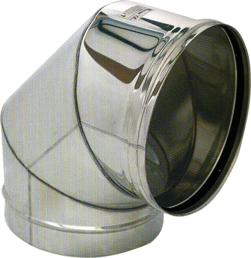 GOMITO 90 D.12CM TUBO STUFA PELLET ACCIAIO INOX 304