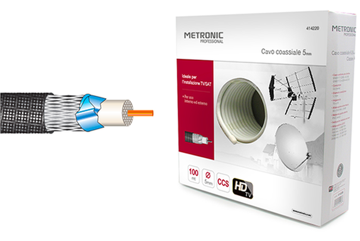 CAVO TV COASSIALE �5MM 100MT
