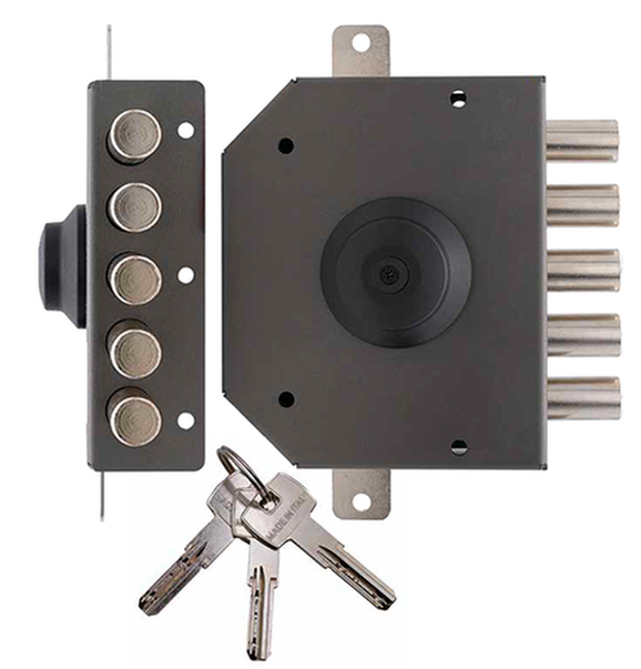 SERRATURA TRIPLICE E60 DX  C/POMOLO CHIAVE CE TECO T1450
