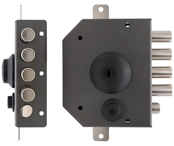 SERRATURA TRIPLICE C/ASTA E60 SX TECO T1410 C/SCROCCO CHIAVE CE
