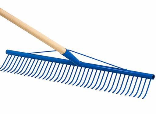 RASTRELLO CON MANICO PER ERBA 34D. ACCIAIO 60CM