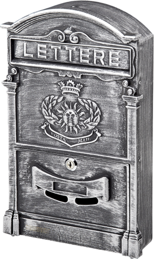 CASSETTA POSTALE MAURER ROYAL GRIGIO ANTICHIZZATO ALLUMINIO