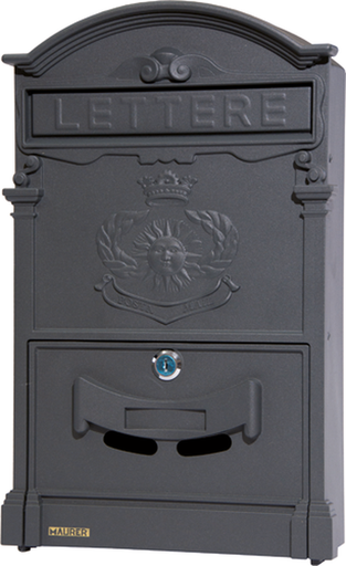 CASSETTA POSTALE MAURER ROYAL ANTRACITE ALLUMINIO