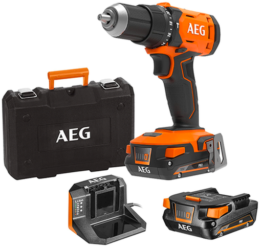 TRAPANO AVVITATORE 18V AEG BSB18G4-202 2BATTERIE 2AH C/PERCUSSIONE
