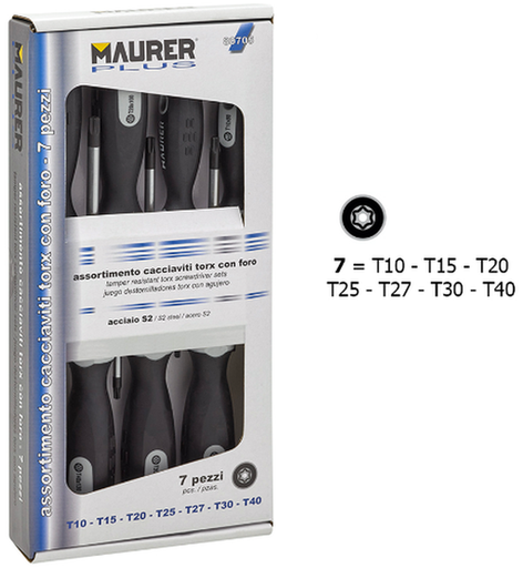 CACCIAVITI TORX SERIE 7PZ S2 MAURER PLUS - CF. BLISTER