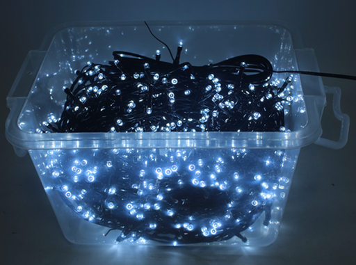 NATALE - LUCI 1000 LED L. FREDDA  INT/EST MAURER  - CF. SCATOLA PLAST.