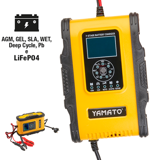 CARICABATTERIA E MANTENITORE CARICA ELETTRONICO AUTOMATICO 12/24V YAMATO