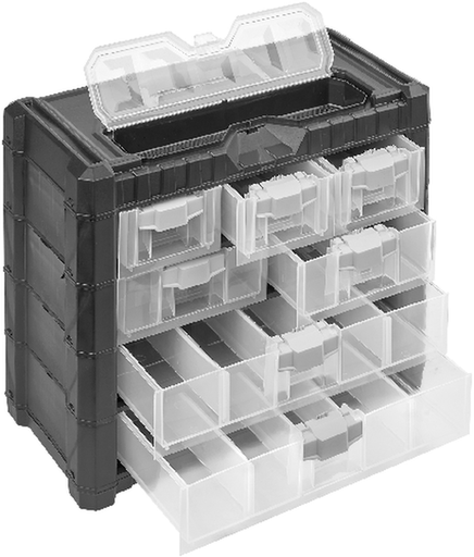 CASSETTA PORTAUTENSILI C/CASSETTI ORGANIZER MAURER 45X36X34HCM-EX97372