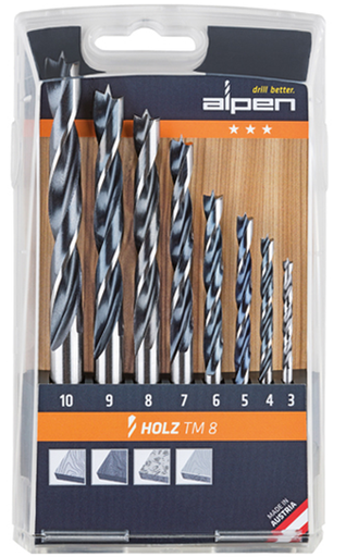 PUNTE SERIE LEGNO HOLZ TM 8 8PZ ALPEN ASTUCCIO PVC