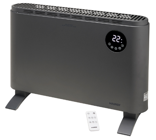 TERMOCONVETTORE DA PAVIMENTO NERO PAGMAURER DISPLAY LED 1800/2000W