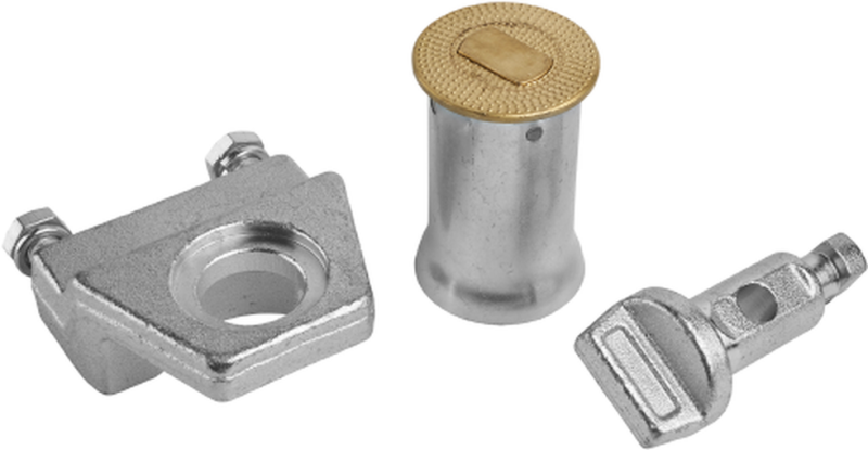GRUPPO FISSAGGIO LUCCHETTO SERRANDA MAURER SERIE 825 X MIS. 80-90MM