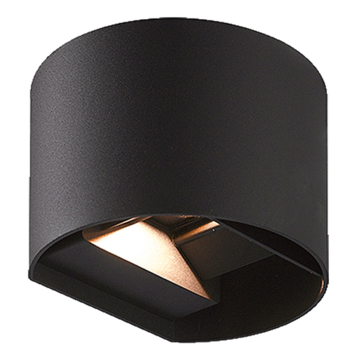 APPLIQUE TONDA DA PARETE LED 20W 1100L IP65 BIDIREZIONE NERO - PAPILLON