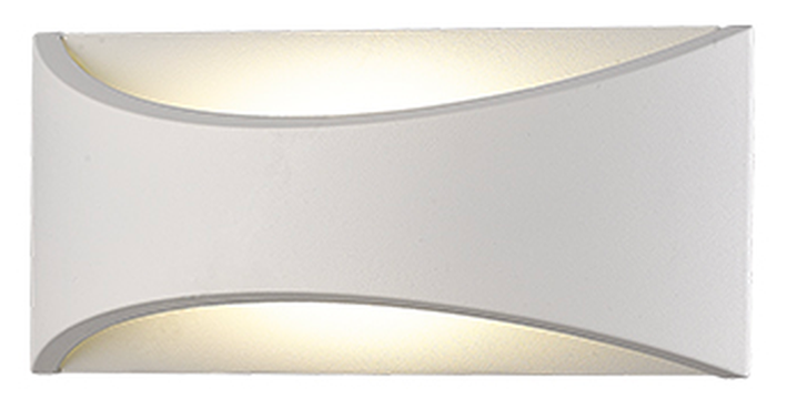 APPLIQUE MEZZALUNA APERTA DA PARETE LED 12W 1320L IP54 BIANCO - PAPILLON
