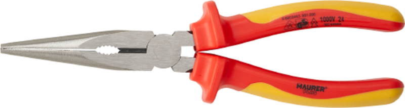PINZA BECCHI 1/2T DIRITTA ISOLANTE MAURER PLUS 200MM - CF. SU PLACCHETTA