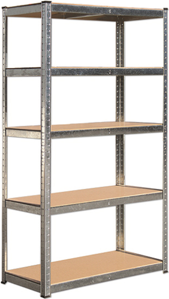 SCAFFALE KIT AD INCASTRO  90X40X180HCM ZINCATO RIP.LEGNO MAURER