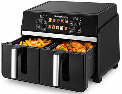 FRIGGITRICE AD ARIA 10LT 2200W 2 CASSETTI "MELCHIONI LIVINIA"