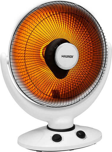 STUFA AL CARBONIO A PARABOLA Ø41CM DA TAVOLO 450W-900W OSCILLANTE MAURER