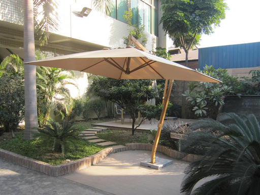 OMBRELLONE SBRACCIO ALLUMINIO/LEGNO "ALICANTE" PAPILLON 3X3MT